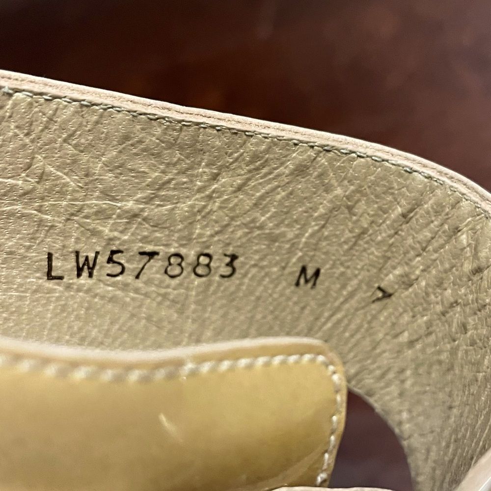 Stuart Weitzman Ankle-Cuff Tan Cork Wedge Sandal Size 7 - Picture 15 of 16